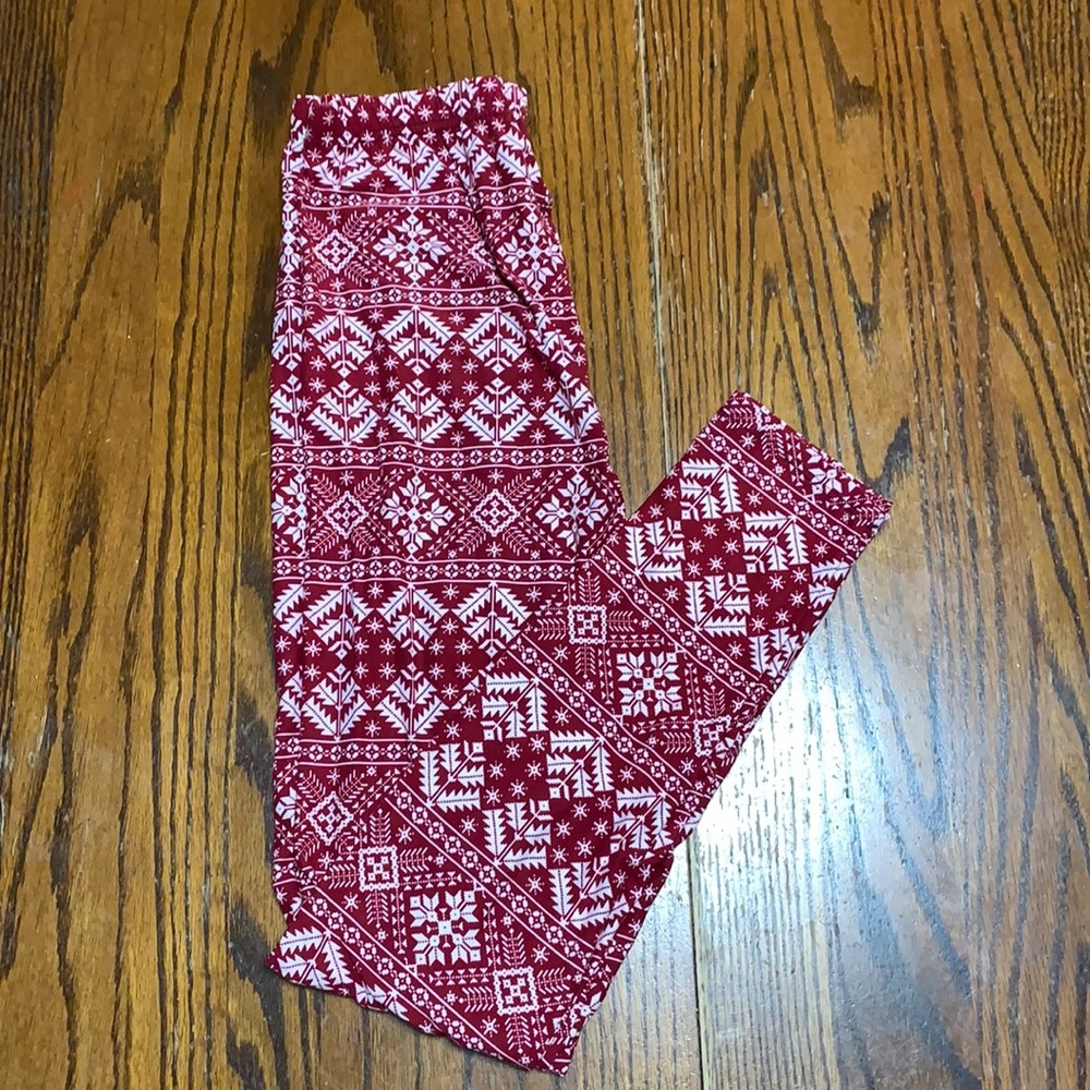 Leggings pants winter Christmas print